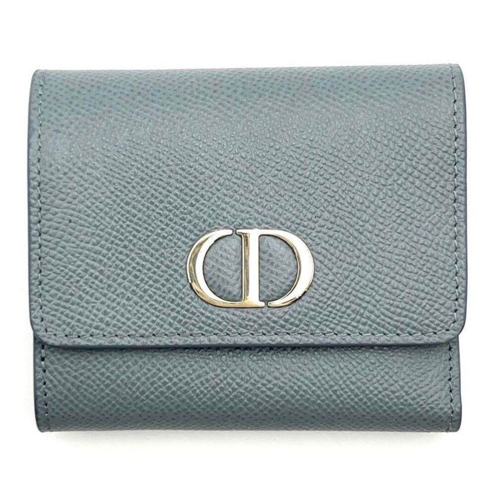 Christian Dior 30 MONTAIGNE Lotus Wallet Leather Wallet